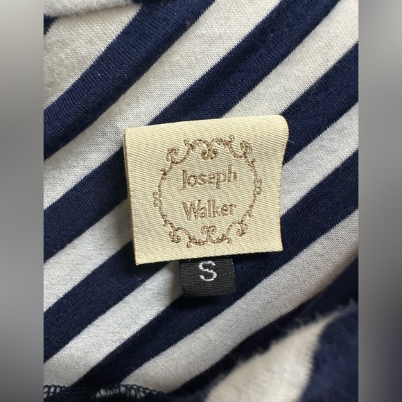 NWOT Joseph Walker Navy Striped Nautical Maxi Skirt Dress Size Small - Picture 4 of 5